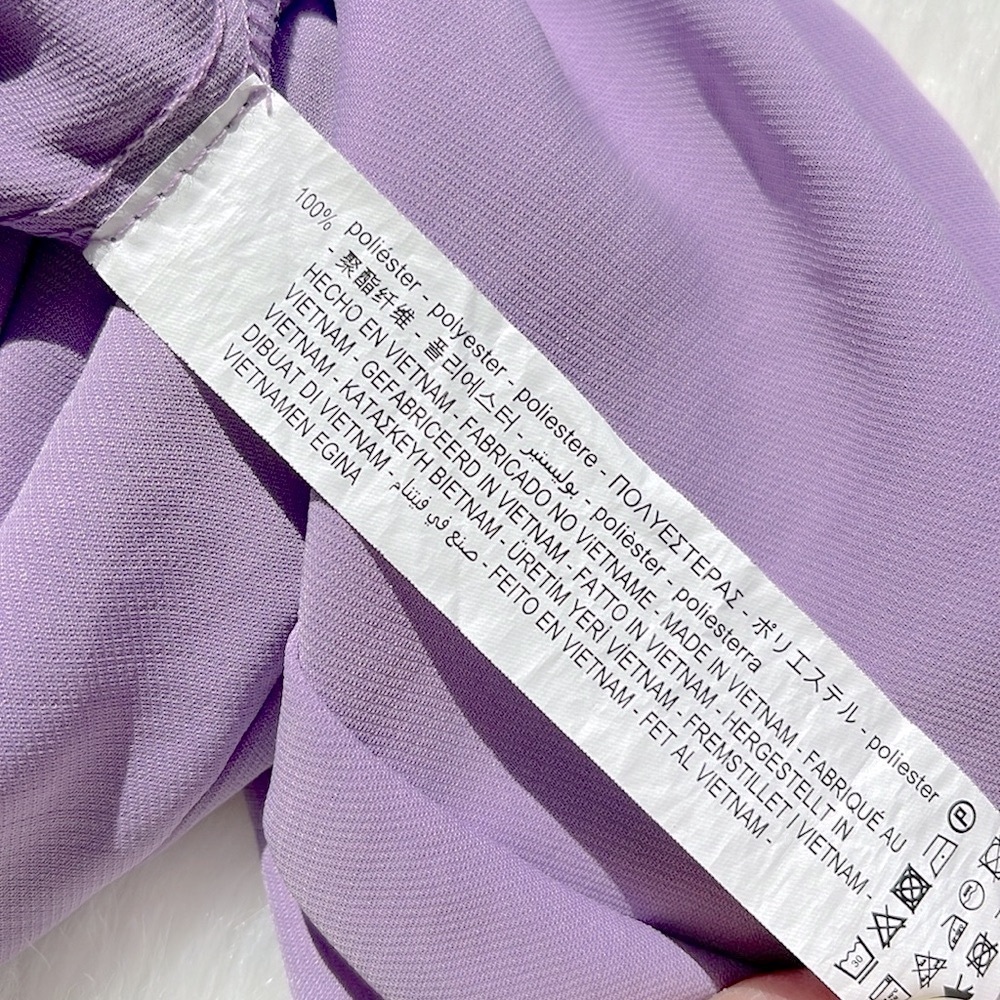 ZARA Lilac Purple Cropped Pants XS Stretch Elastic Waist Lightweight Pockets - Picture 12 of 14